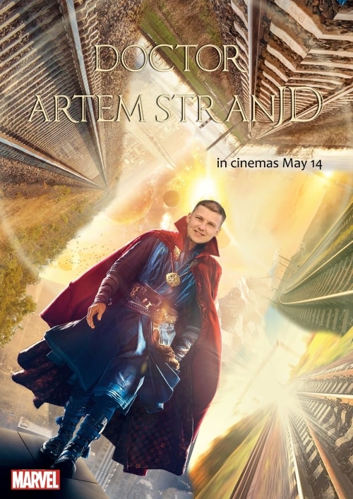 Collage with Doctor Strange movie